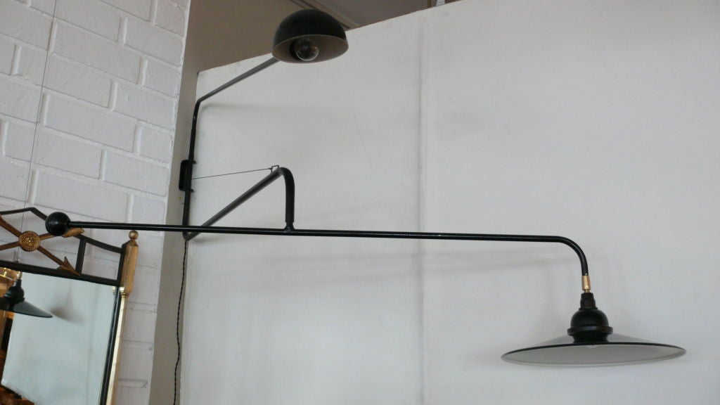 Giant French Articulating Double Arm Sconce In Excellent Condition In Beverly Hills, CA
