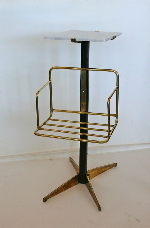 Marble and Brass Table by Mathieu Mategot