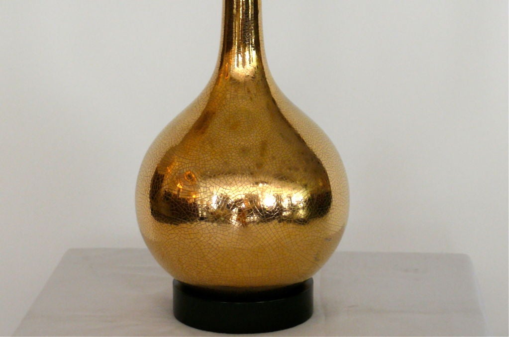 American Gold Crackled Mercury Glass Lamps
