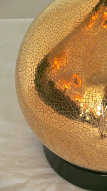 Gold Crackled Mercury Glass Lamps 1