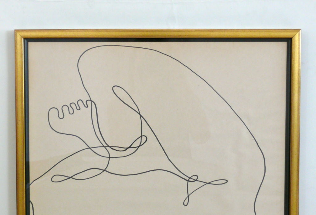 20th Century Jean Negulesco Continuous Line Drawing