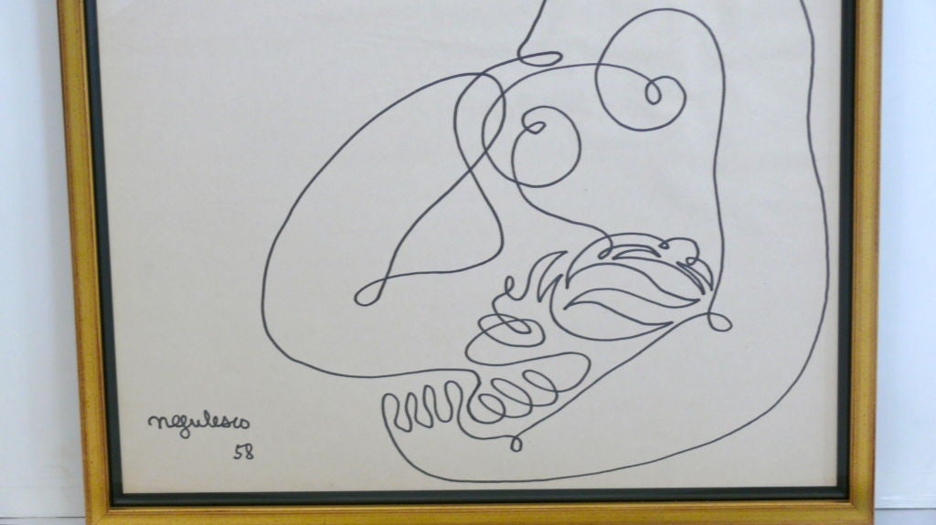 Jean Negulesco Continuous Line Drawing 1