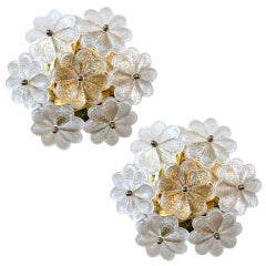 Flower Glass Sconce by Ernest Palme