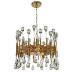 Italian Teardrop Glass Chandelier