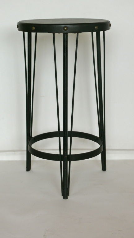 Petite French Iron Gueridon Table