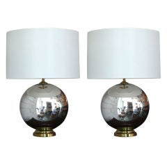 Retro Large Globe Mercury Glass Lamps