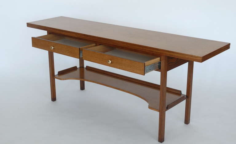 American Flip Top Console/ Writing Table by Dunbar
