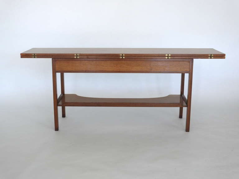 Flip Top Console/ Writing Table by Dunbar 1