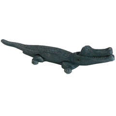 Vintage Iron Alligator Nutcracker