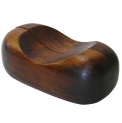 Solid Wood Sculptural Bean Stool