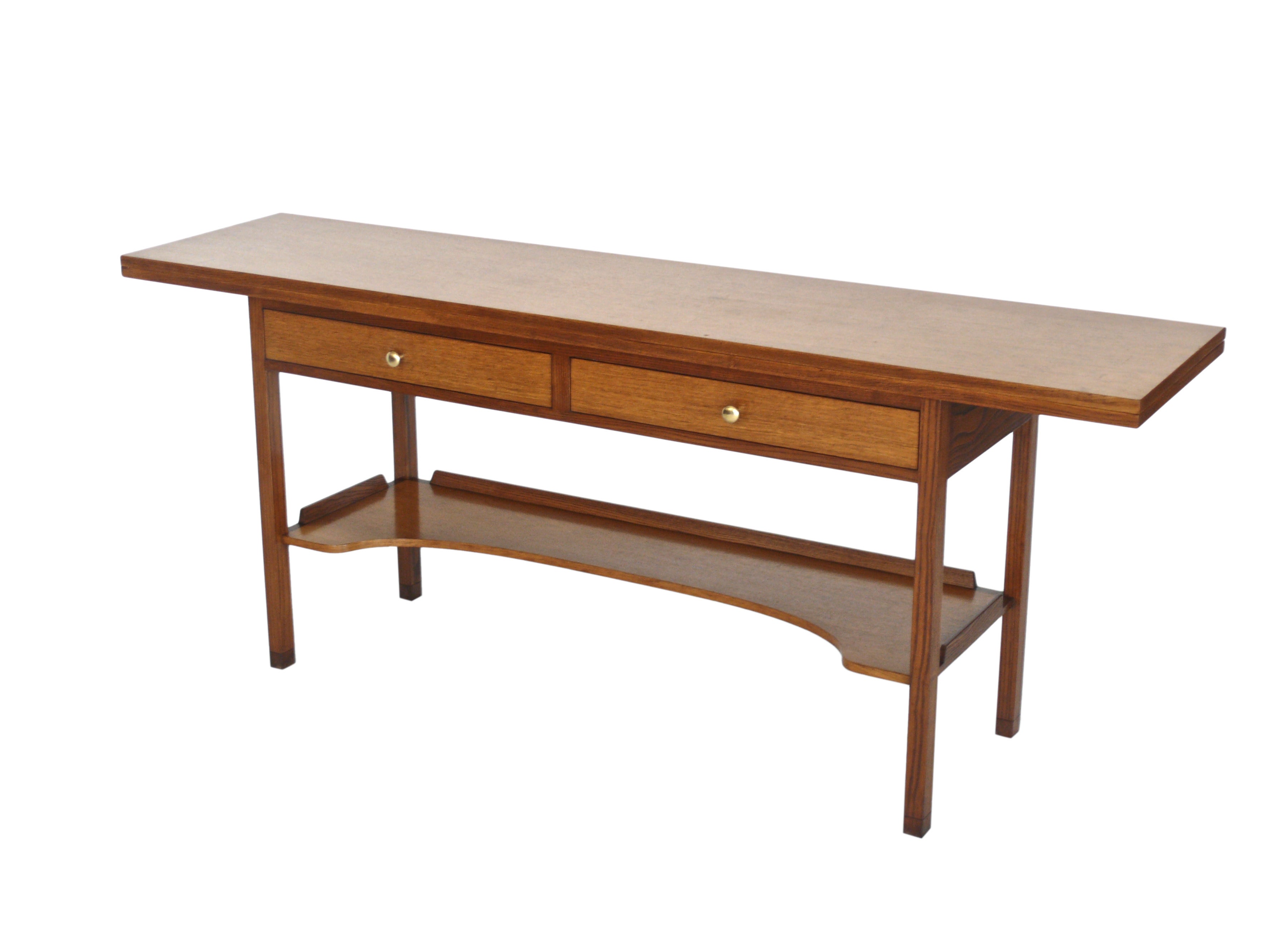 Flip Top Console/ Writing Table by Dunbar