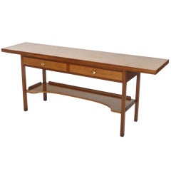Flip Top Console/ Writing Table by Dunbar