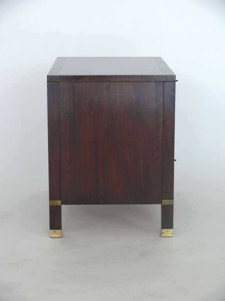 Pair of Wood and Cane Nightstands for Baker at 1stdibs