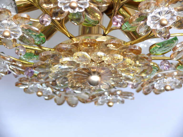 Italian Floral Crystal Flush Mount 2