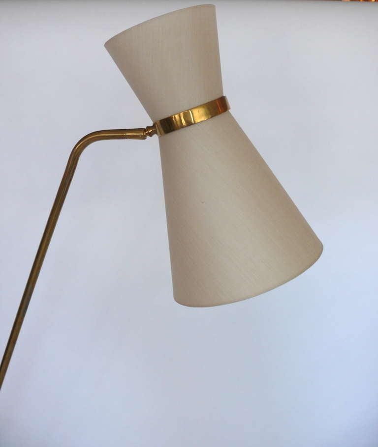 Brass Pierre Guariche Style Floor Lamps