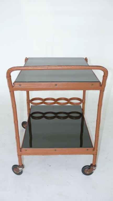 Jacques Adnet Bar Cart 1