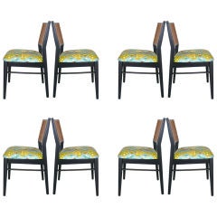 Set of 8 Caned Back Dining Chairs