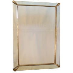 Brass Mirror in the style of Fontana Arte