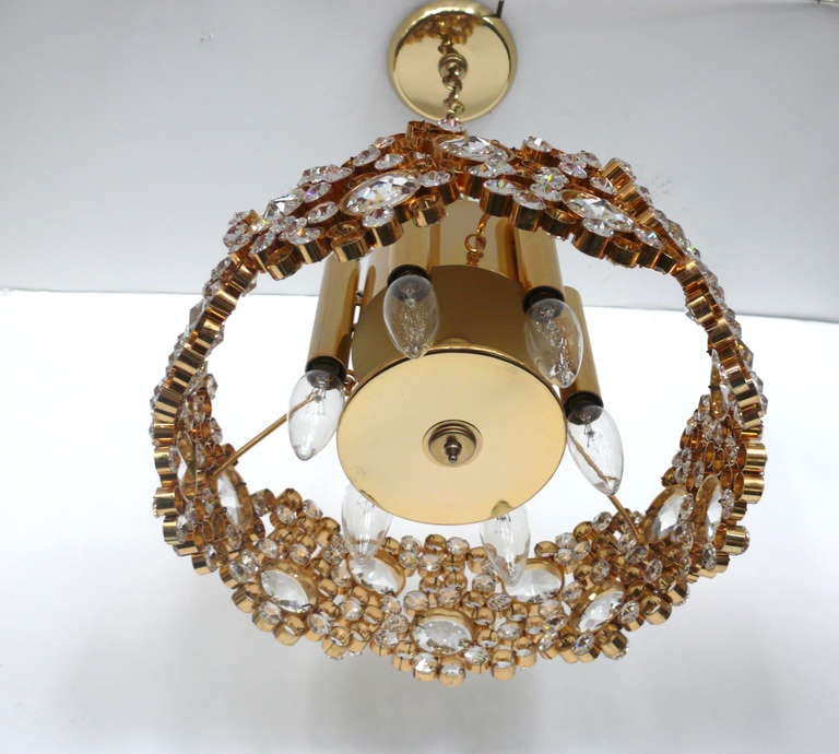 Circular Brass Pendant by Palwa at 1stDibs