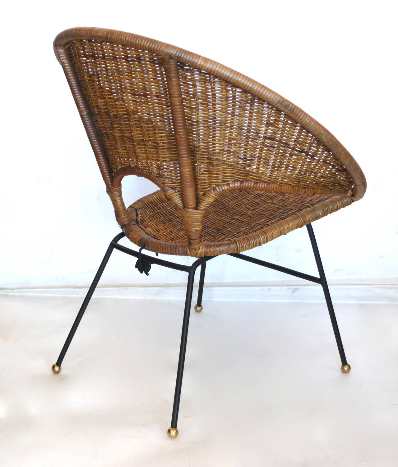 Sculptural Wicker and Rattan Chairs In Excellent Condition In Beverly Hills, CA