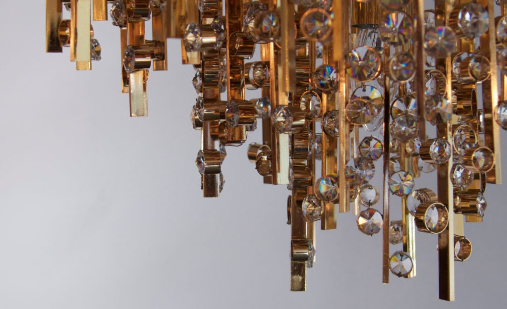 Mid-20th Century Large Pendant Chandelier by Palwa
