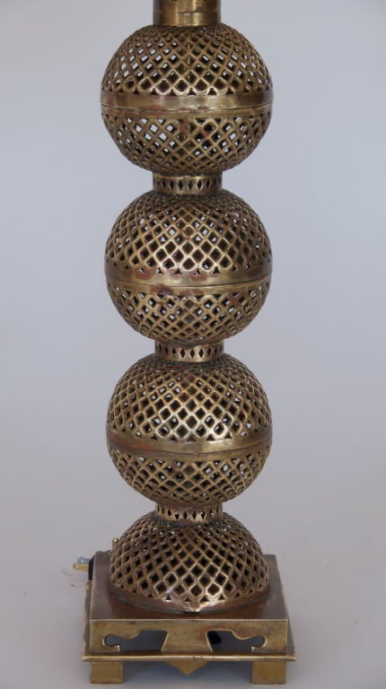Moroccan Style Brass Table Lamps