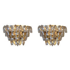 Italian Crystal Tiered Sconces