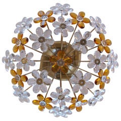 Italian Glass Flower Flush Mount Italian Glass Flower Flush Mount