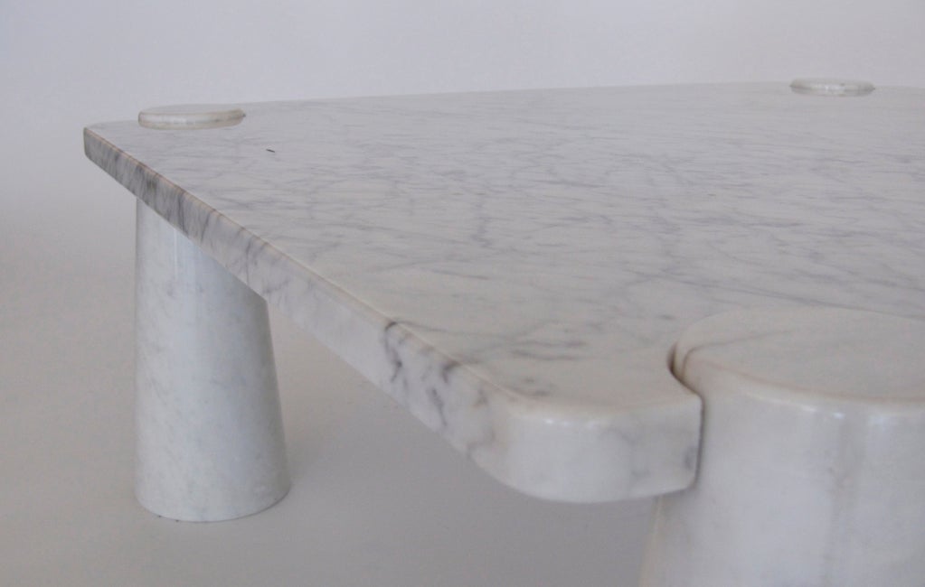 Carrara Marble Eros Marble Coffee Table by Angelo Mangiarotti