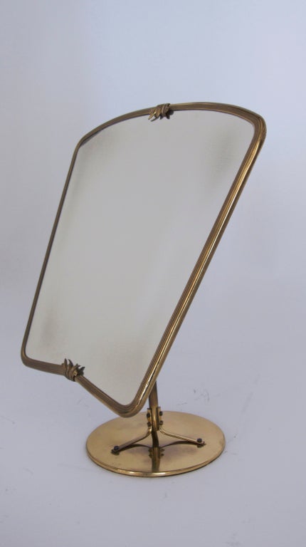 Italian Brass Vanity Mirror 5
