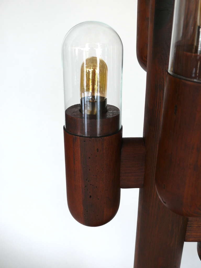 Wood Cactus Floor Lamp