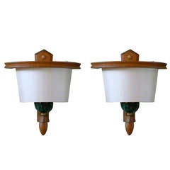 Guillerme and Chambron Wood Sconces