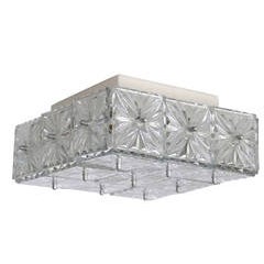 German Glass Square Flush Mounts 7
