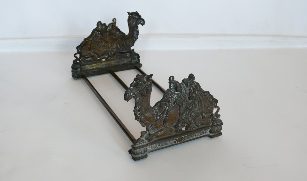 Brass Camel Extendable Book Ends at 1stDibs camel bookends
