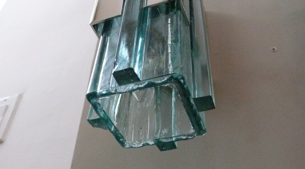Italian Green Glass Sconces 2
