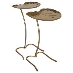 Brass Lily Pad Nesting Tables by Salterini