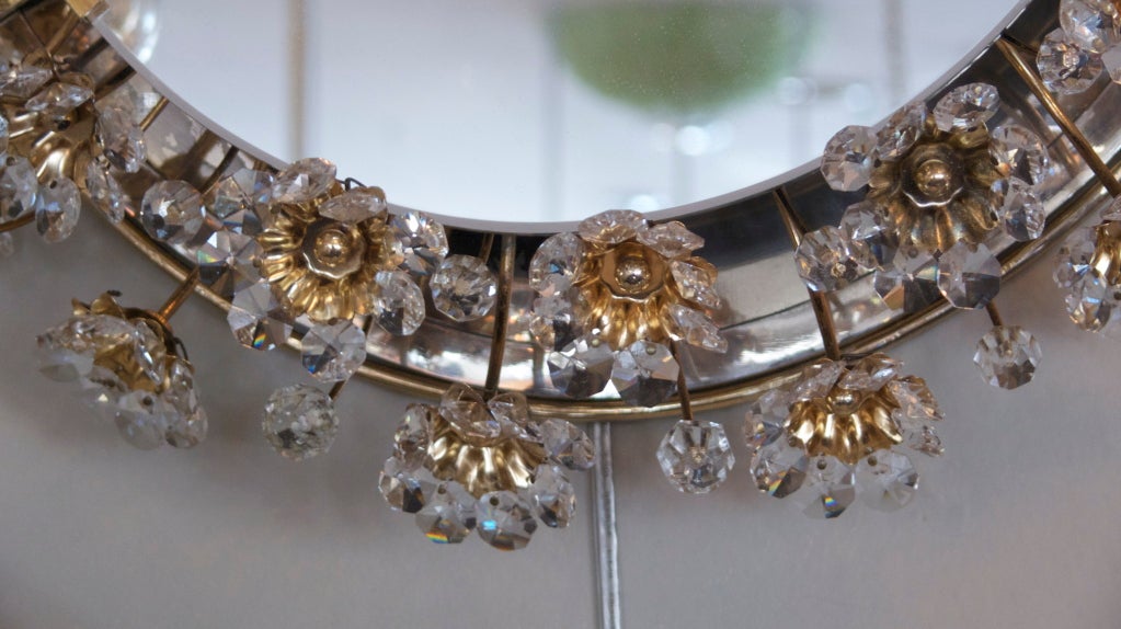 Italian Floral Crystal Mirror 2