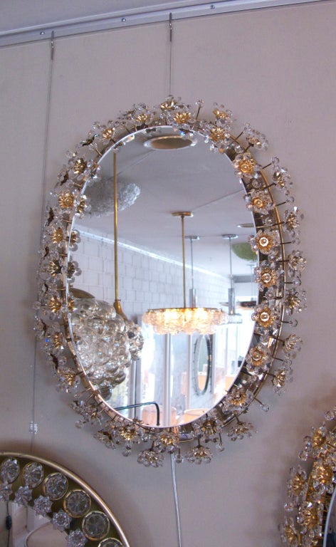 Italian Floral Crystal Mirror 5