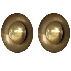 Brass Disc Sconces