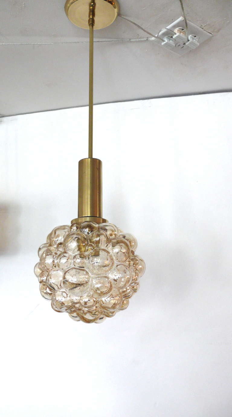 Austrian Amber Bubble Glass Pendant