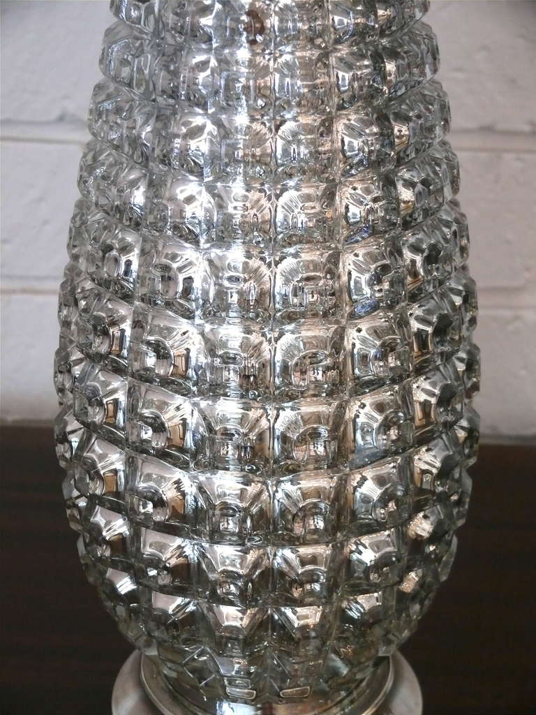 Mercury Glass Lamps In Excellent Condition In Beverly Hills, CA