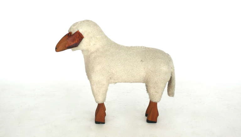 20th Century Vintage Sheep Sculpture in the Style of Francois- Xavier Lalanne