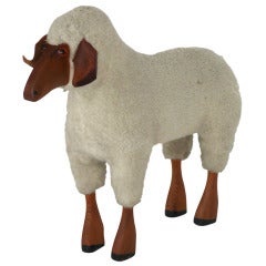 Vintage Sheep Sculpture in the Style of Francois- Xavier Lalanne