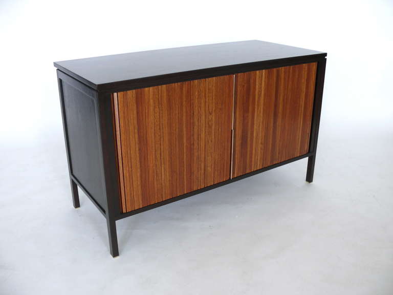 Tambour Media Cabinet with Table by Dunbar