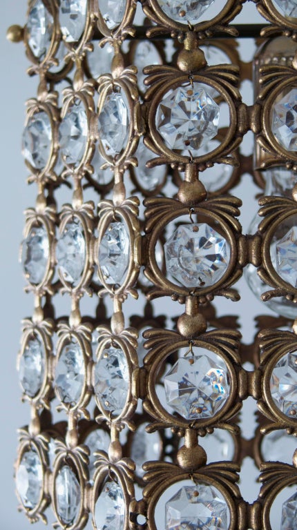 Italian Brass and Crystal Chandelier 1