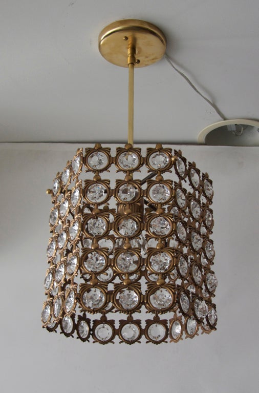 Italian Brass and Crystal Chandelier 5