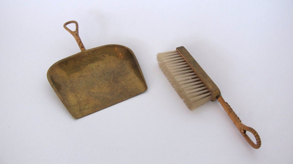 Carl Aubock Brass Dust Pan and Broom 5