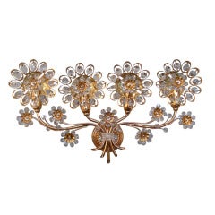 Large Palwa Floral Crystal Sconce