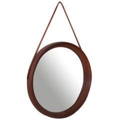 Danish Mirror with Leather Strap