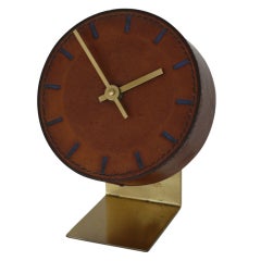 Carl Aubock Leather Clock